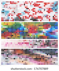 abstract colorful polka dots pattern banner background