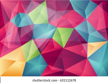 Abstract Colorful Polygon Background