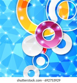 Abstract colorful polygon background. Red Grid Mosaic Background, Creative Design Templates