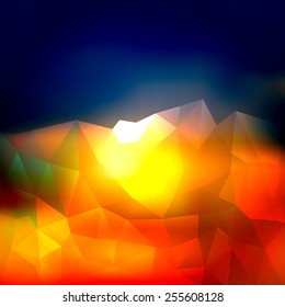 abstract colorful polygon background, vector illustration