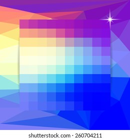 abstract colorful polygon background, vector illustration