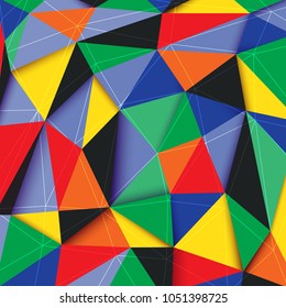 Abstract colorful polygon geometric triangle background and gradients shadow