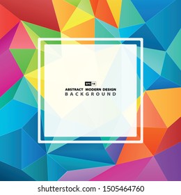 Abstract colorful polygon pattern cover background. Use fur poster, artwork, template design, presentation. illustration vector eps10
