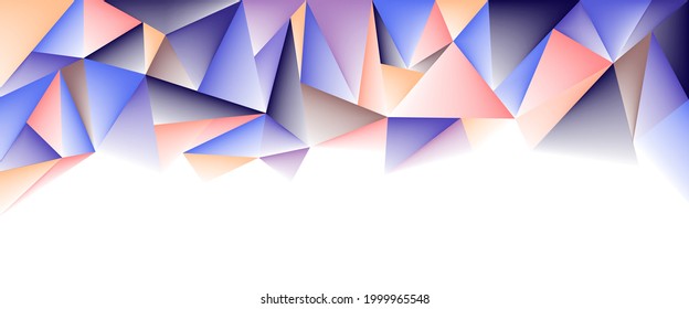 Abstract colorful polygon shape with space banner background