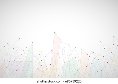 Abstract colorful polygon technology background