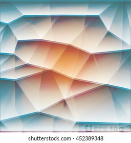 Abstract colorful polygonal background for different use. Vector illustration.