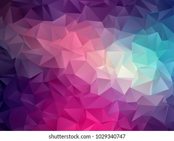 Abstract Colorful polygonal background. Low poly triangles and space for your message. Vector EPS 10 illustration.