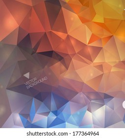 Abstract colorful polygonal background/ triangles background