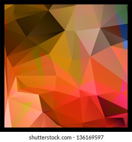 Abstract colorful polygonal background, vector
