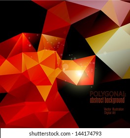 Abstract colorful polygonal background. Vector illustration