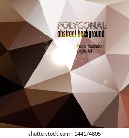Abstract colorful polygonal background. Vector illustration
