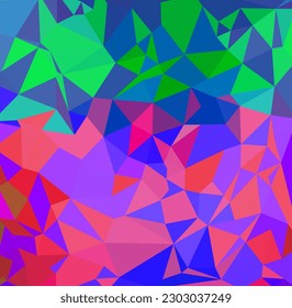 Abstract colorful polygonal background. Vector illustration. Blue, red, pink, purple colors.