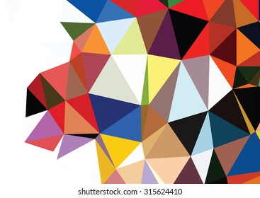 Abstract colorful Polygonal Background, Vector