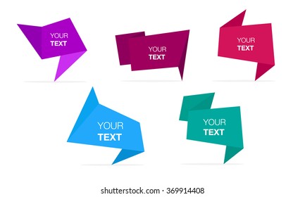 Abstract Colorful Polygonal Element Mockups