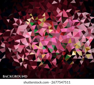 Fundo geométrico poligonal colorido abstrato
