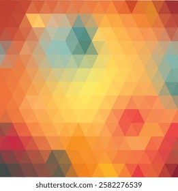 Abstract colorful polygonal ornamental background.