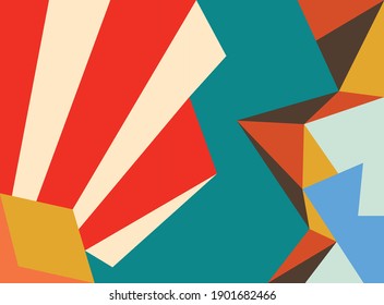 Abstract colorful polygonal pattern background