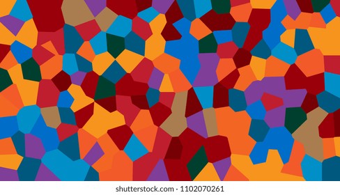 Abstract colorful polygons on background. Geometric mosaic