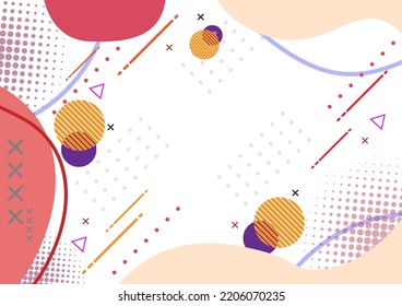 Abstract Colorful Pop Art Pattern Background memphis geometric background