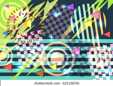 Abstract colorful pop art vector background