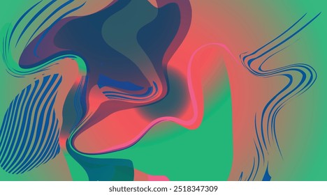 Abstract colorful poster background . Retro wall decoration, geometric shape for interior, decorative, banner, cover, card.