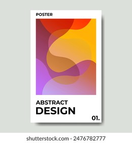 Abstract colorful poster design with gradient style