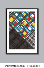 Abstract Colorful Poster Design Template. Poster with Abstract Geometric Style Background.