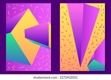 Abstract Colorful Poster Groovy Positive Bright Gradient Colored Party Poster Pattern Background Wallpaper Artwork Gradient Colorful Poster Abstract Funny Rectangular Graphic Design Poster Template
