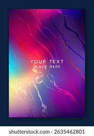 Abstractas cartel colorido. Diseño de fondo, tarjeta o Vertical de Anuncio de colores degradados de arco iris. Folleto, volante y marco creativo. Portada del cuaderno. Moderno telón de fondo. Vector ilustración contemporánea