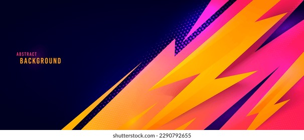 Abstract Colorful Power Lightning Background