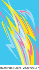 Abstract Colorful Power Lightning Background. Racing and automotive.