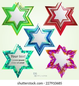 Abstract colorful presentation template star, design element.vector illustration