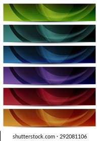 abstract colorful presentation web banners with blur effect