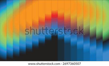 Abstract colorful prism wave background showing smooth gradient light reflections and geometric curved shapes, modern minimal art style design for posters wallpapers and digital templates