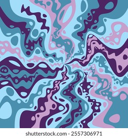 Abstract colorful psychedelic groovy background. Vector illustration.