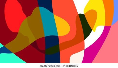 Abstract colorful psychedelic pop art background for summer