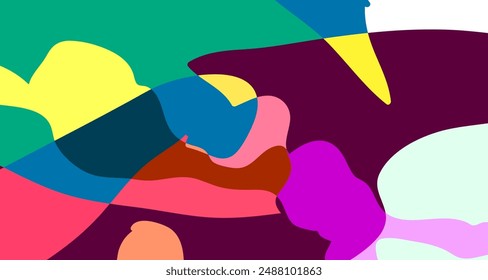 Abstract colorful psychedelic pop art background for summer