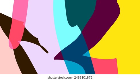 Abstract colorful psychedelic pop art background for summer