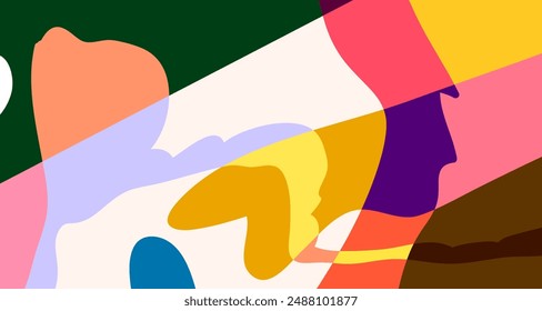 Abstract colorful psychedelic pop art background for summer