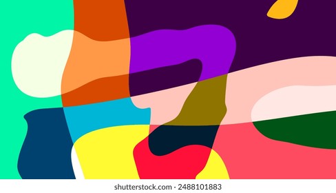 Abstract colorful psychedelic pop art background for summer