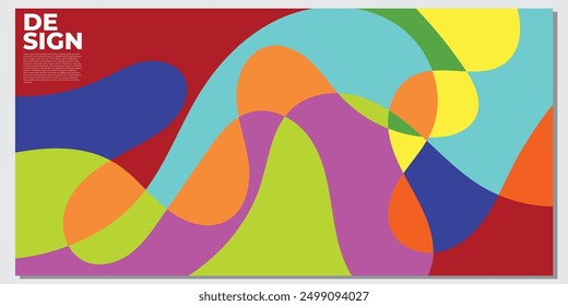 Abstract colorful psychedelic pop art background for summer