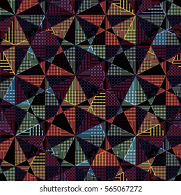 Abstract colorful psychedelic seamless pattern.