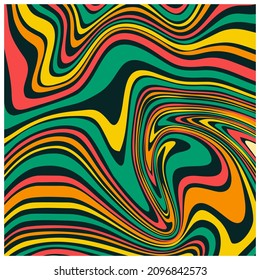 An abstract colorful psychedelic wavy background. Abstract stripes wave ripple texture.