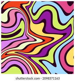 Un fondo sintético colorido y psicodélico ondulado abstracto.