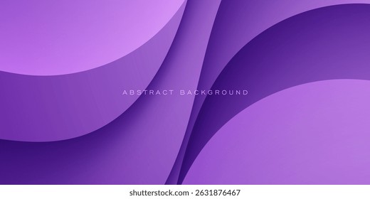 Abstract colorful purple gradient background. Realistic wave shadow pattern design. Eps10 vector