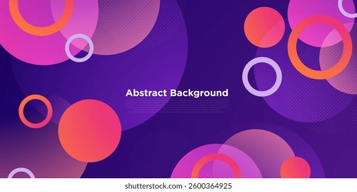 Abstract colorful purple and orange circle 3D pattern background. Modern and trendy concept pattern design. Eps10 vector