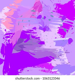 abstract colorful purple paintbrush and strokes background. creative colorful purple brush strokes pattern for your design. vector illustration