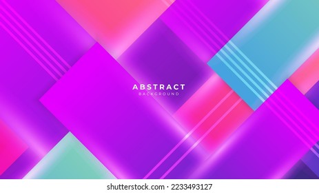 Abstract colorful purple pink shapes presentation background. Gradient dynamic lines background. Modern mosaic pattern colorful geometric design background