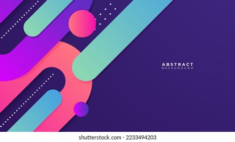 Abstract colorful purple pink shapes presentation background