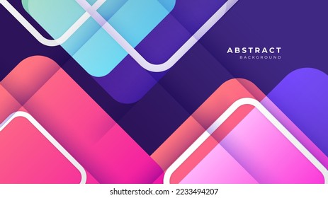 Abstract colorful purple pink shapes presentation background